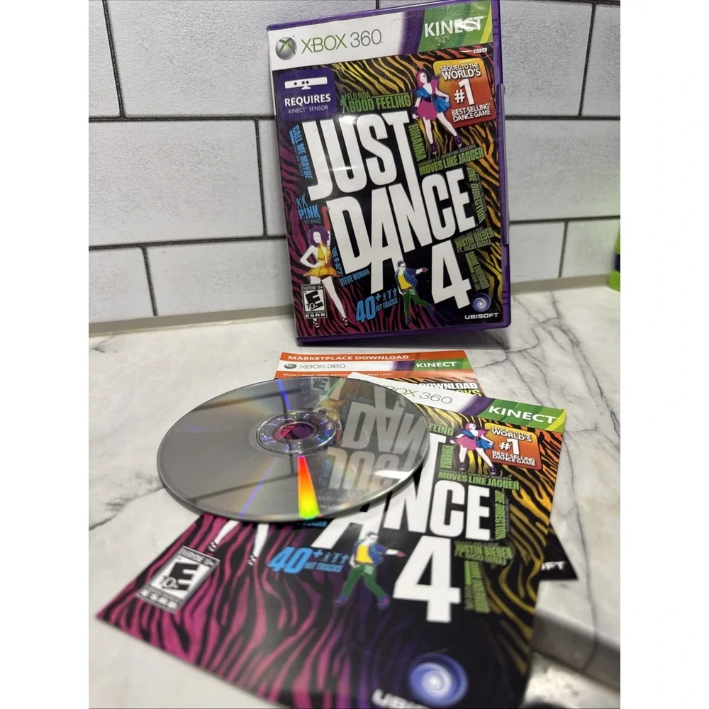 Just Dance 4 (Microsoft Xbox 360, 2012) CIB With Manual